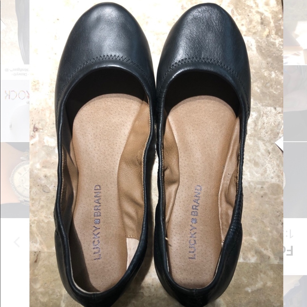 Lucky Brand Black Flats Size 8 NEVER WORN